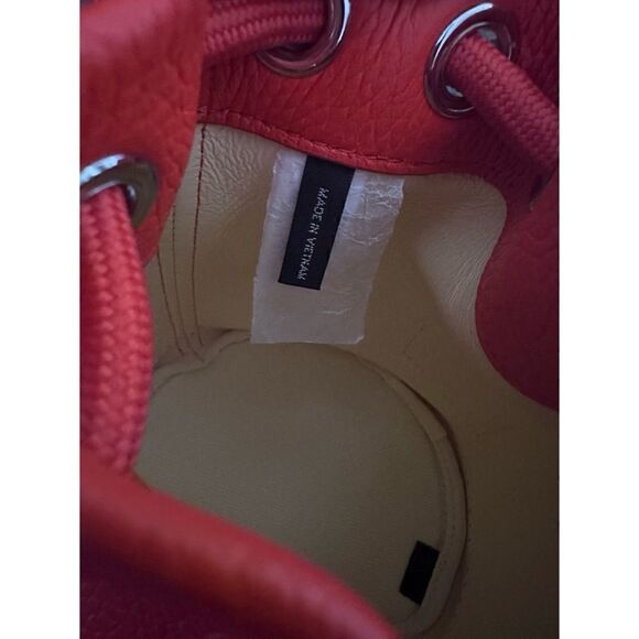 Marc Jacobs The Leather Mini Bucket Bag, ELECTRIC ORANGE - Picture 8 of 15